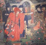 Henry Arthur Payne Plucking the Red and White Roses in the Old Temple Gardens china oil painting reproduction